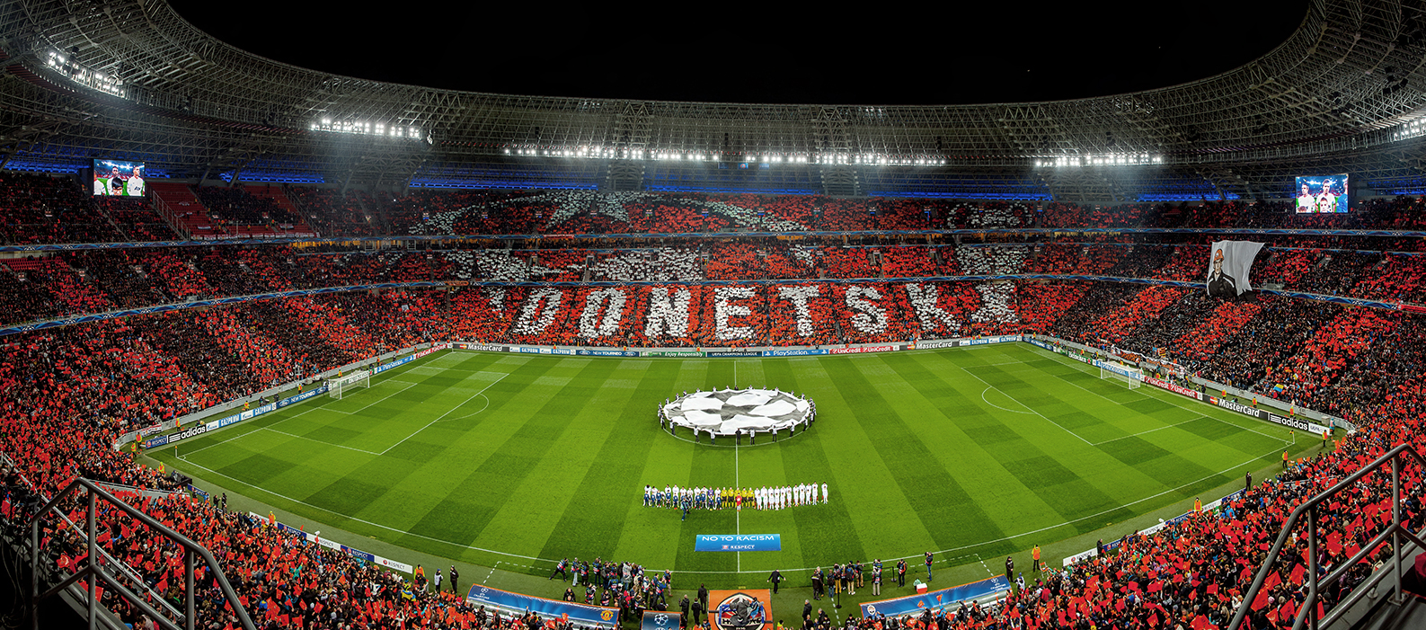 Information about the Donbass Arena stadium at the FC Shakhtar Donetsk